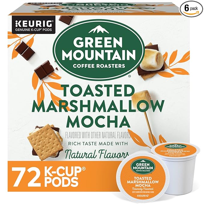 Green Mountain Coffee Roasters Seasonal Selections Toasted Marshmallow Mocha, 72 Count (6 Packs of 12)