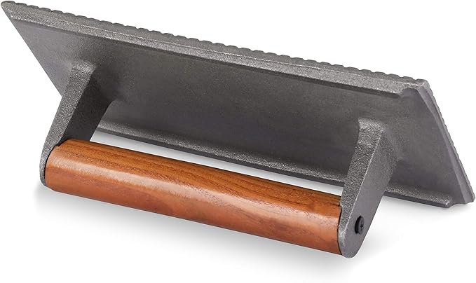 New Star Foodservice 36435 Commercial Grade Iron Steak Weight/Bacon Press, 8.25 by 4.25-Inch