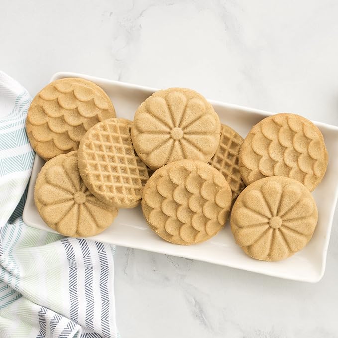 Nordic Ware Heirloom Cookie Stamps (Set of 3), Sturdy Cast Aluminium Cookie Stamp Set, Cookie Press Set Made in the USA, Sturdy and Durable Biscuit Maker Press Set
