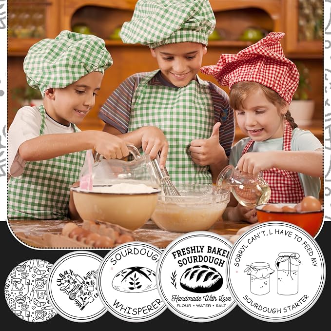 Patelai 10 Pcs Bowl Covers Reusable in 5 Size Stretch Cloth Fabric Elastic Food Storage Bowl Covers Bread Sourdough Lids for Proofing Food Fruits Leftover (Black White,Minimalist Style)