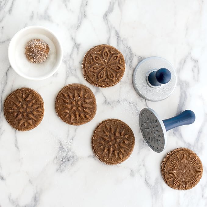 Nordic Ware Starry Night Cookie Stamps (Set of 3), Sturdy Cast Aluminium Cookie Stamp Set, Cookie Press Set Made in the USA, Sturdy and Durable Biscuit Maker Press Set