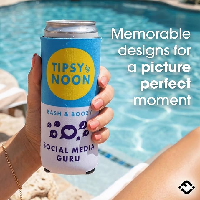 Slim Can Cooler - Social Media Guru - Navy