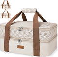 Expandable Casserole Carrier Bag - Double Decker Food Bag, Insulated Casserole Carrier for Hot or Cold Food, Lasagna Holder Tote for Picnics,Beaches,Traveling or Gifts