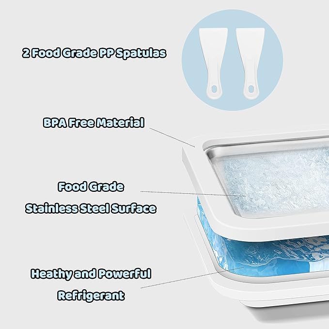 JoyMech Instant Ice Cream Maker Ideal for Making Soft Serve Ice Cream Slushies Frozen Yogurt Sorbet Gelato Rolled Ice Cream