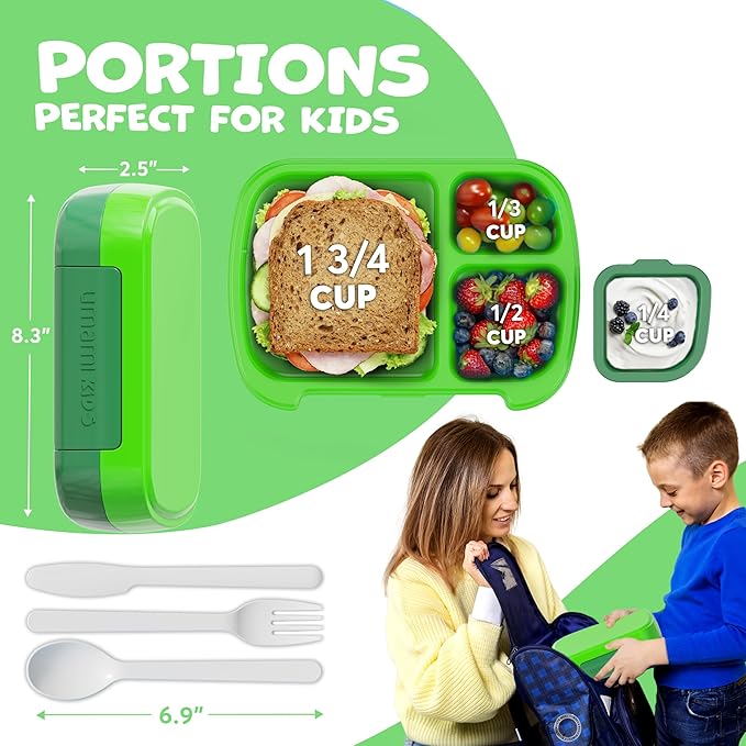 Umami Bento Box Bundle for Kids & Adults Leakproof All-In-1 Lunch Boxes with Utensils, Dividers, Microwave & Dishwasher Safe