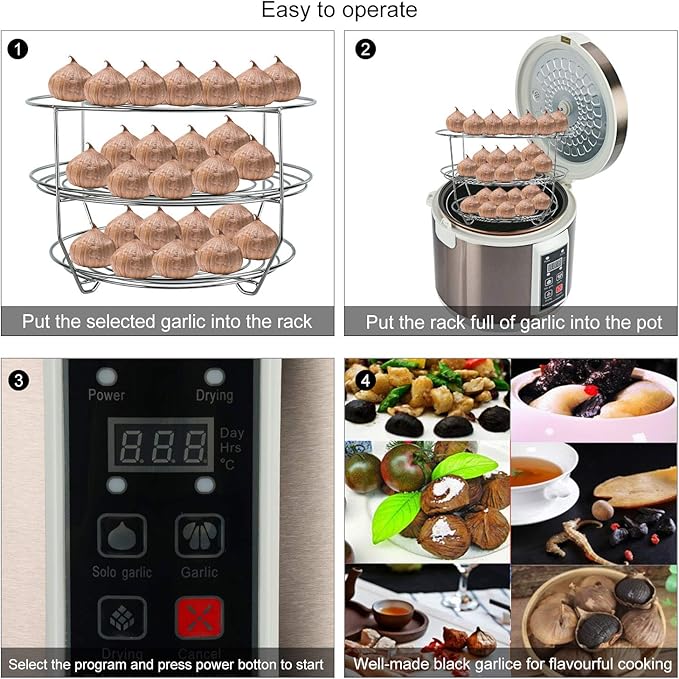 Homend 5L Black Garlic Fermenter Full Automatic Intelligent Control Garlics Maker Multiple Clove Garlic DIY Cooker