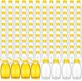 Tioncy 120 Pcs Clear Plastic Honey Bottles 16 Oz Honey Jars with Lids Honey Bottle Containers Empty Honey Bear Bottle Squeeze Honey Bottle for Easy Storing and Dispensing