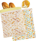1-Pack pure cotton Reusable Beeswax Bread Bags - 10x13 Inch for Sourdough & Homemade Bread Storage | All-Natural Beeswax Preservation, Eco-Friendly Cotton Food Bags - Easy to Clean & Daily Use