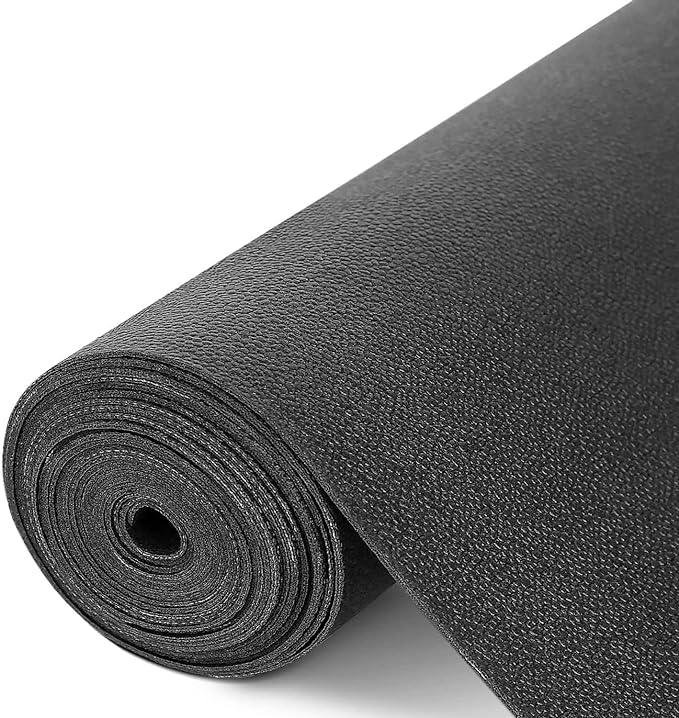 WochiTV Shelf Liner for Cabinets, Drawer Non Adhesive Non Slip Foam Mat for Kitchen, Pantry, Bathroom, Cupboard, Garage, Closet, Shelves, Drawer, Tool Box, Black 23.6 x 118 inches