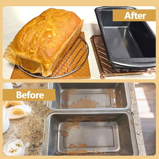 UBeesize 2lb Loaf Pan Liners, 300 PCS Loaf Pan Liners for Baking Bread 9x5, Non-Stick Bread Pan Liners, Pre-formed Rectangle Paper for Bread and Cakes
