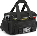 ETRONIK Tactical Lunch Box for Men, 20L Insulated Lunch Bag with Hot/Cold Compartments, Men's Lunch Box Fits 4 Meals + Snacks, Adult Lunch 8H Cooler Bags for Work, Hiking, Beach, Gym, Black
