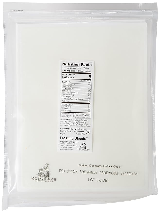Kopykake FS0811 - T Frosting Sheets, 24 Count