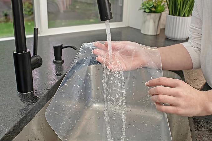 GASARÉ, Extra Large, Thick, Silicone Mat for Kitchen Counter, Heat Resistant Mat, Countertop Protector, Non-Slip, Easy to Clean, Cuttable, 25 x 17 Inches, Clear