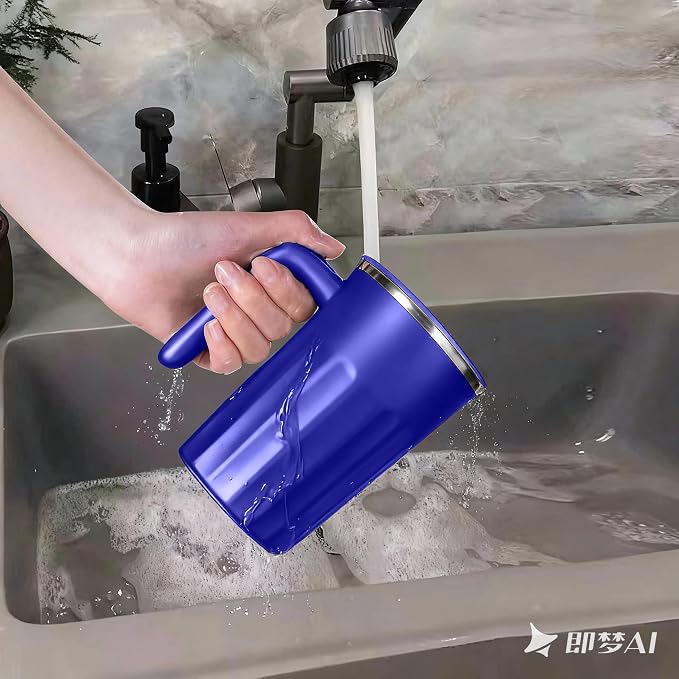 Self Stirring Mug,Self Stirring Coffee Mug,Suitable for Coffee, Milk, Cocoa and Other Beverages,Insulated bottle (Blue, 12 Ounces)