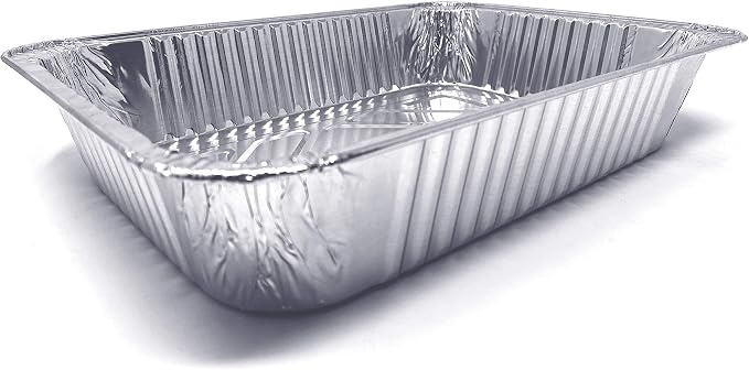 (30 Pack) Premium Lasagna Pans 14" x 10" x 3” Heavy Duty l Disposable Aluminum Foil for Roasting Turkey, Baking, or Cooking