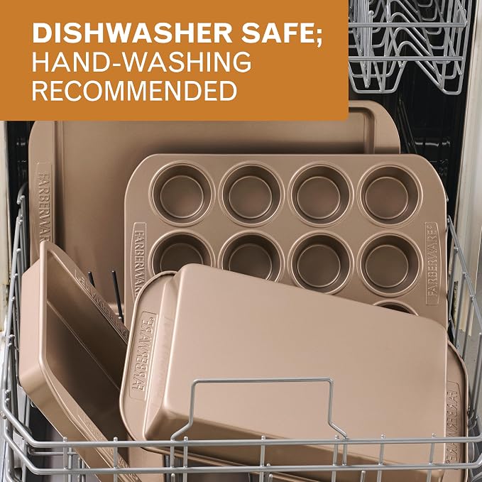 Farberware Bakeware Nonstick Sheet Pan, 10-Inch x 15-Inch, Mocha