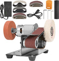 Multifunctional Electric Knife and Tool Sharpener, 7 Adjustable Speed Knife Making Belt Grinder Knife Sharpening System - For Hunting, Serrated & Kitchen Knives, Wood, Plastic, Crafts