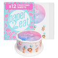 paper2eat Frosting Sheets Premium 8.5” x 11” - 12 count - White Edible Icing Sheets - Kosher Certified