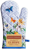 Maison d'Hermine Oven Gloves 100% Cotton Oven Mitt 7" x 13" with Loop Heat Resistant BBQ Cooking Gloves Baking Grilling Gifts for Mothers Day Spring/Summer (Pack of 1, Passiflora)