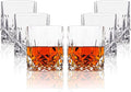 LEMONSODA Crystal Cut Old Fashioned Whiskey Glasses Set of 2, 4, 6-10oz Ultra-Clear Premium Lead-Free Rocks Glass Tumbler For Drinking Bourbon, Scotch, Cognac, Cocktails (Set of 6)
