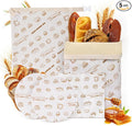 5PCS Beeswax Bread Bags with Zipper Seal, Reusable Beeswax Wrap, Plastic-Free Food Storage Wrap, 2 Sourdough Natural Beeswax Bread Storage Bag, 1 Wrap, 2 Bowl Cover