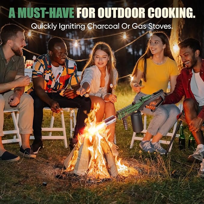 KOACKL Propane Torch Gun | Adjustable Flame Thrower Gun, Gas Welding Kits Blow Torch for Ooutdoor Welding, Campfire & Charcoal (Propane Tank Not Included)