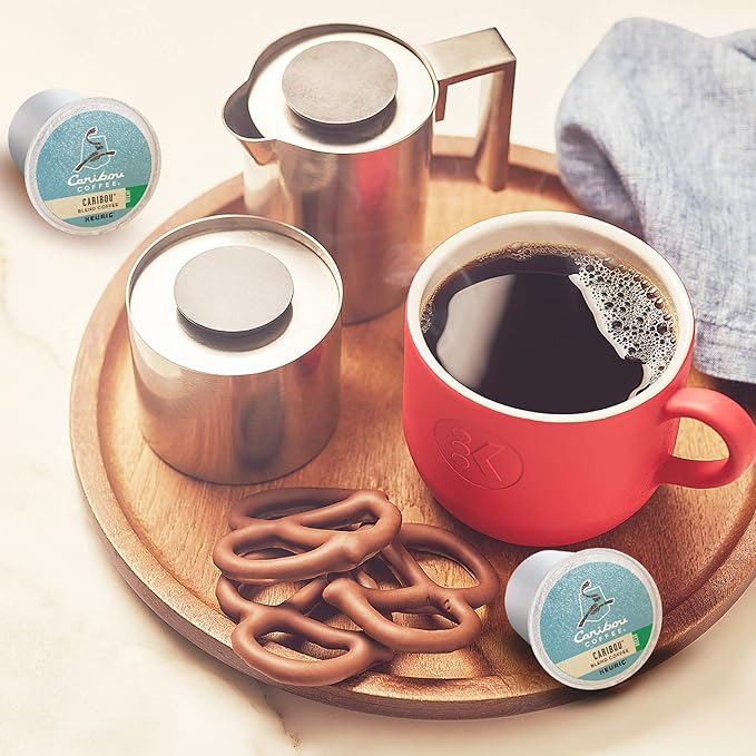 Caribou Coffee Caribou Blend Decaf Keurig Single-Serve K-Cup Pods, Medium Roast Coffee, 96 Count (Pack of 4)