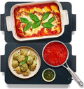Chefman Everything Warmer Electric Warming Tray, 20” x 16” Modular Expanding Design, Graphene Full-Surface Heating, Food Warming Mat for Parties, Gatherings & Daily Use, Two Tempered Glass Panels