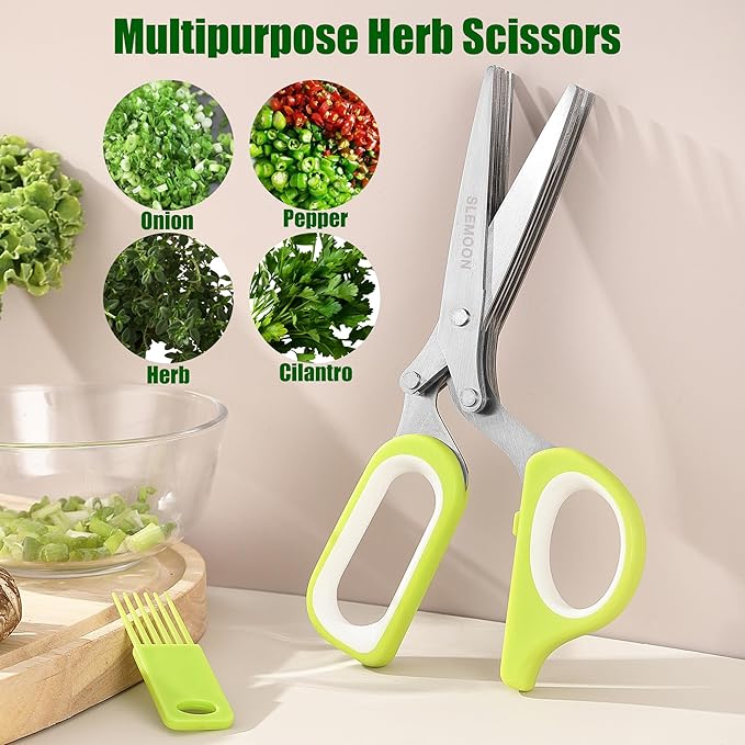 Heavy Duty Poultry Shears Kitchen for Chicken Meat,Multipurpose Kitchen Shears for Food,Herb Scissors with 5 Blades and Cleaning Comb, Cool Kitchen Gadgets Tools 2024 Green,2pcs set,blue