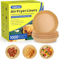 1000 Pcs Air Fryer Paper Liners, 8" Round Air Fryer Liners Disposable, Parchment Paper for 5-8 qt Airfryer Basket, Non-Stick Baking Papers