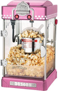 Little Bambino Popcorn Machine - 2.5oz Tabletop Movie Theater Popcorn Popper with Stainless-Steel Kettle by Great Northern Popcorn (Pink)