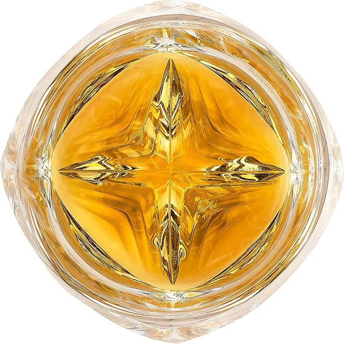 NORLAN Rauk Heavy Tumbler, 250 mL (8.5 oz) / Clear - Heavy-based Crystal Lowball Tumblers for Whiskey, Bourbon, Scotch, or Other Fine Spirits.