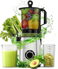 Electactic Cold Press Juicer,With 5.4" Extra Large Feed Chute Fit Whole Fruits & Vegetables,High Juice Yield,Easily Detachable Parts Design,Easy Assemble & Cleaning