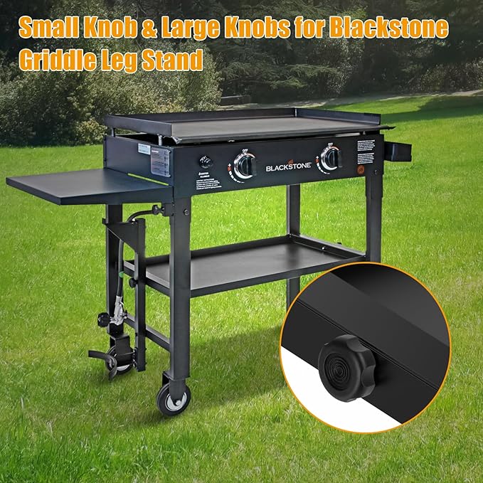 LS‘BABQ Small & Large Thumbscrew Replacement Kits for Blackstone 17" 22" 28" 36" Griddle Stand,8 PCS Knobs Screw Accessories for Blackstone Flat Top Grill Griddle Part Table Stand Leg
