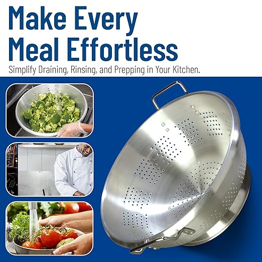 Carlisle FoodService Products 60277 Dura-Ware Heavy Weight Commercial Colander, 16 Quart (Pack of 6)