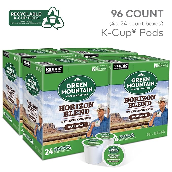 Green Mountain Coffee Roasters® Horizon Blend Coffee by Kevin Costner, Single Serve Keurig® K-Cup® Pod, 96-Count Box