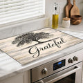 Stove Top Cover- Mat for Electric Stove Protector with Anti-Slip Rubber Coating Dish Drying Mats Scratch-Resistant (Big Tree, 28.5" x 20.5")