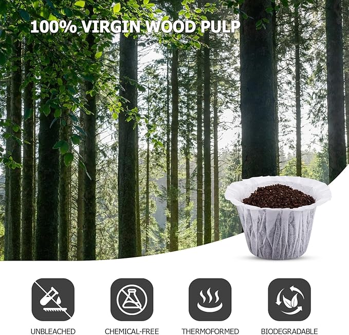 Pro Mael 360 Count Disposable K Cup Filters, Coffee Filter Paper for Keurig Brewers Single Serve 1.0 and 2.0, Use with Reusable K Cup Pods (White)