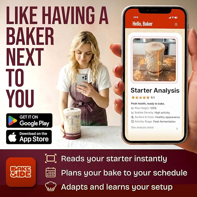 Superbaking Sourdough Starter Kit, 9" Splinter-Free Banneton Bread Proofing Basket Set with Non-Stick Silicone Dough Sling & Glass Starter Jar Kit, Sourdough Bread Baking Supplies, Sourdough Tools