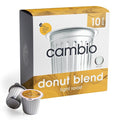 Cambio Roasters Organic Coffee Pods - Donut Blend Light Roast, The Only Organic Recyclable Aluminum Coffee Pods, Small Batch Roasted, Keurig® Compatible, Balanced Flavor, Longer Lasting Freshness, 10 Count