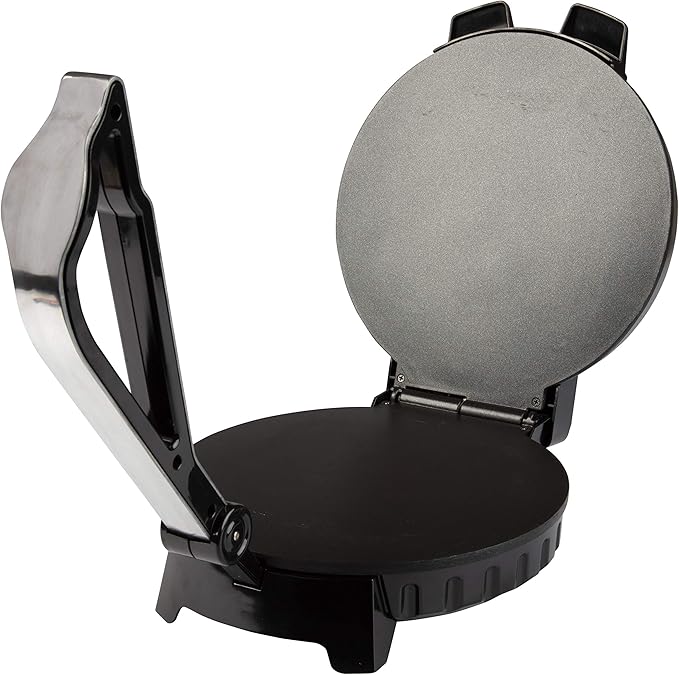 MasterChef Electric Tortilla Maker- Homemade Flatbread, Pitas, Bread, Tortillas- Heavy Duty, Non-stick Cooker is Easier than Tortilla Press, Adjustable Temperature Control and Uniform Baking, Gift