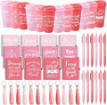 Skylety 12 Sets/48 Pcs Employee Appreciation Gifts 16oz Inspirational Plastic Cups Spiral Notebooks Ballpoint Pens Keychains Bulk Thank You Cup for Employee Coworker (Gradient Pink)