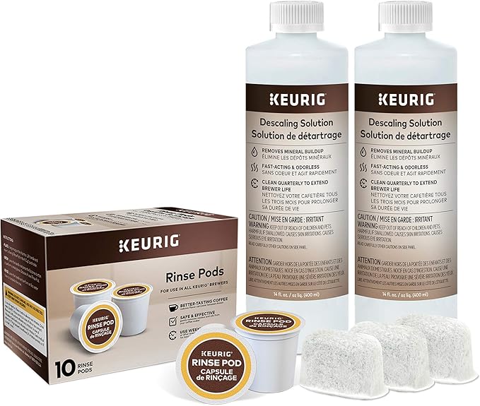 Keurig® K-Supreme Single Serve K-Cup Pod Coffee Maker, MultiStream Technology, Black & Brewer Maintenance Kit, Includes Descaling Solution, Water Filter Cartridges & Rinse Pods