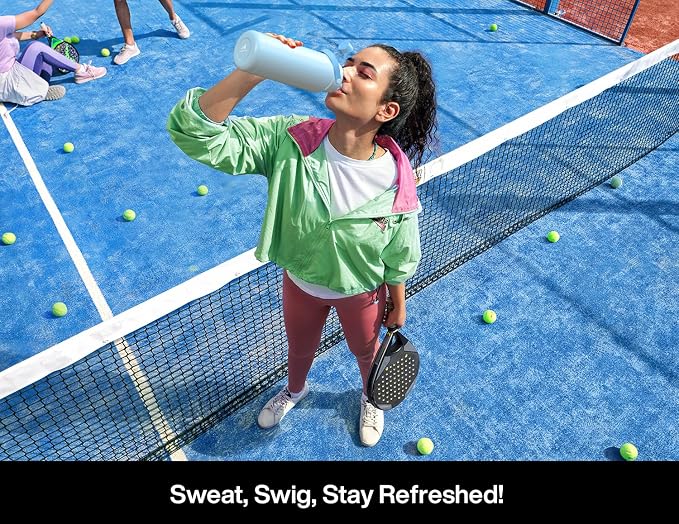 POWCAN 40 oz Insulated Water Bottle with 2-in-1 Straw and Spout Lid, Keep Cold 24H, Leak-Proof, BPA-Free, Double Wall Stainless Steel Water Bottle for Sports, Gym, Travel, Gift, and School (Ace)