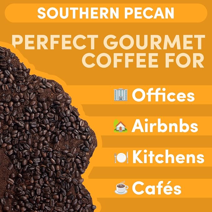 2 lb Southern Pecan Ground Coffee | Pecan Flavored Coffee Medium Roast | Bulk Nutty Butter Pecan | Specialty Grade | 32 oz