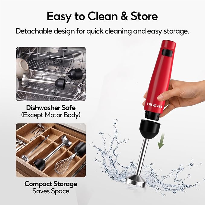 Cordless Immersion Blender, 3-in-1 Hand Blender with Charger | Blend Anywhere: Wall Charger, Brushless Motor, Whisk & Frother, 60+ Bowls, Smoothies, Soup, Baby Food