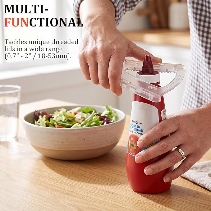 Uinxan Jar Opener for Weak Hand & Seniors with Arthritis,Handheld & Under Kitchen Cabinet-Twist Off Bottle Caps,One-Handed Magnetic Lid Open,Unique Gadget–Gift for Elderly,Women&Men (Blue)