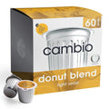Cambio Roasters Organic Coffee Pods - Donut Blend Light Roast, The Only Organic Recyclable Aluminum Coffee Pods, Small Batch Roasted, Keurig® Compatible, Balanced Flavor, Longer Lasting Freshness, 60 Count