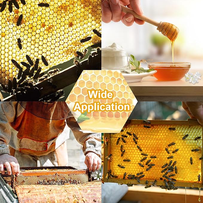 30PCS Beeswax Sheets Foundation Sheets 16-1/2 x 8-1/3 inch for Beehives Frames, Beeswax Sheets for Beekeeping,Candles Making, Hives (42cm x 21cm)