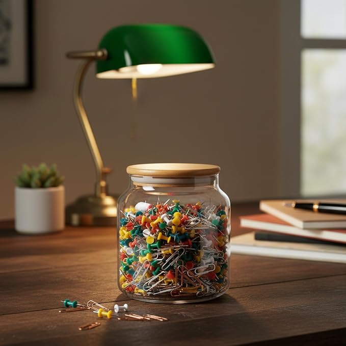 kitchentoolz 1/2 Gallon Mason Jar – 64 oz Wide Mouth Half Gallon Glass Jar with Wooden Lid – 2‑Pack Large Mason Jars for Kitchen Storage, Pantry Organization & Decorative Use